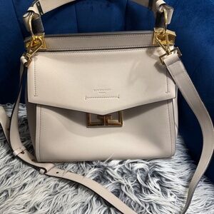 Givenchy Light Beige Leather Small Mystic Foldover Top Handle Bag